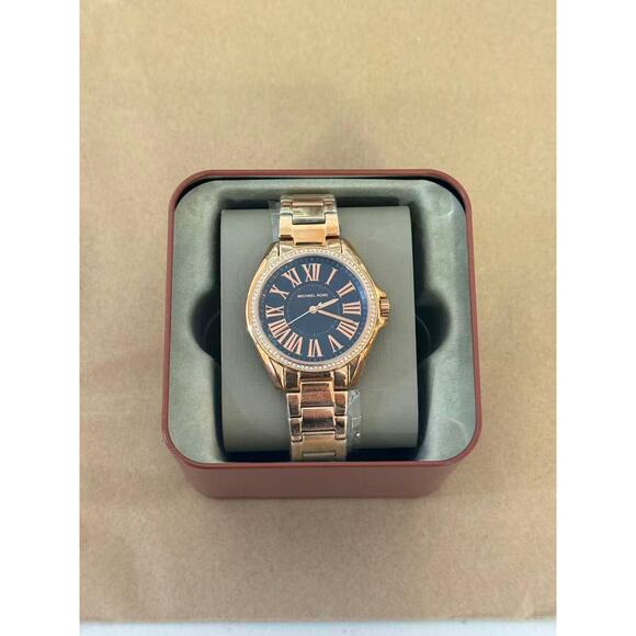 Michael Kors MK6930 Kacie Three-Hand Rose Gold-Tone Stainless Steel Watch - Picture 1 of 5